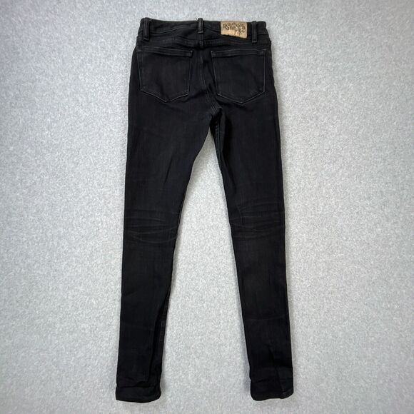 Railcar Fine Good Monrovia Jeans Womens 26 Black Selvedge Raw Denim Skinny USA - Picture 3 of 15